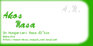 akos masa business card